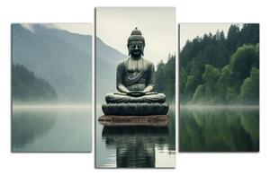 Obraz na plátně Budha na jezeře