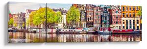 Obraz - Tančící domy, Amsterdam (170x50 cm)
