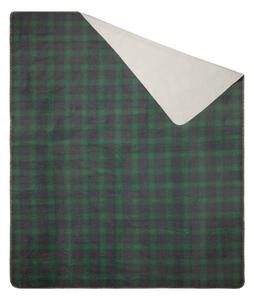 Kostkovaná zelená vánoční deka
