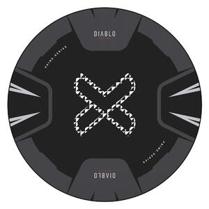Herní protiskluzová podložka pod křeslo Diablo Chairs, Černo-Bílá