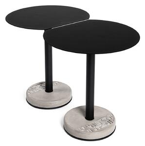 Lyon Beton jídelní stoly Donut Round Cutaway Bistro Table In Black