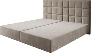 DELIFE Boxspring postel Dream-Fine mikrovlákno béžová 200×200 cm bez nožiček