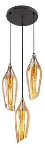RABALUX 72203 Bellini závěsné svítidlo 3xE27 D300mm černá, jantarová