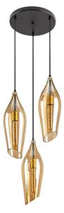 RABALUX 72203 Bellini závěsné svítidlo 3xE27 D300mm černá, jantarová