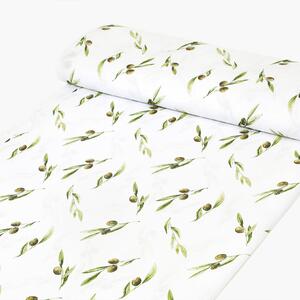 Goldea teflonová látka na ubrusy - olivy 160 cm