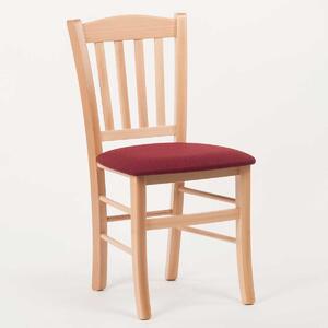 Stima Židle PAMELA s čalouněným sedákem Odstín: Olše, Látky: LUX bordo 15