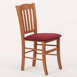 Stima Židle PAMELA s čalouněným sedákem Odstín: Rustikál, Látky: LUX bordo 15