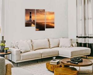 Obraz na plátně Maják při západu slunce