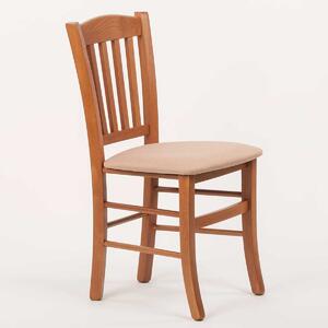 Stima Židle PAMELA s čalouněným sedákem Odstín: Rustikál, Látky: LUX cappuccino 24