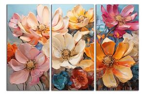 Obraz na plátně Květy různých barev