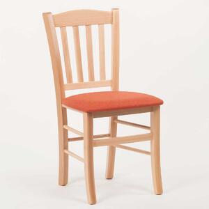 Stima Židle VENETA s čalouněným sedákem Odstín: Buk, Látky: LUX terracotta 10