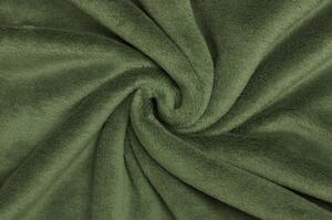 Coral fleece | WellSoft - Zelená khaki