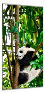 Nástěnné hodiny 30x60cm panda na stromě - plexi