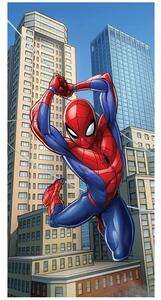 Bavlněná plážová osuška Spiderman - motiv Mezi mrakodrapy - 100% bavlna - 70 x 140 cm
