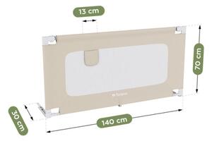 Bezpečnostní zábrana na postel Cover 44 béžová 140 cm