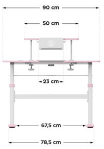Dětský rostoucí psací stůl Mark Adler Study 3.7 Pink