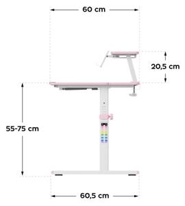 Dětský rostoucí psací stůl Mark Adler Study 3.7 Pink