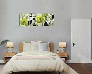 Obraz na plátně Abstrakce zelených květů