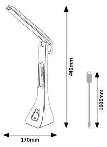 RABALUX 74042 Amato stolní svítidlo LED V440mm 7W/340lm 4000K bílá, stmívatelné