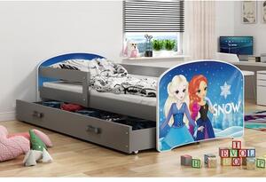 Dětská postel LUKI 1 160x80 cm Bílá Jungle