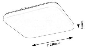 RABALUX 75013 Vendel stropní svítidlo se senzorem LED 280x280mm 12W/1000lm 4000K bílá