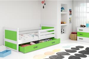 Dětská postel RICO 190x80 cm Zelená Bílá