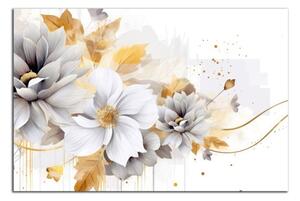 Moderní obraz Abstrakce s bílými květy