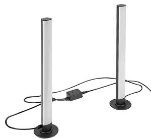 RABALUX 76014 Paco dekorační stolní lampa LED V380mm 2x5W RGB černá, bílá, stmívatelné, 2-set + dálkový ovladač