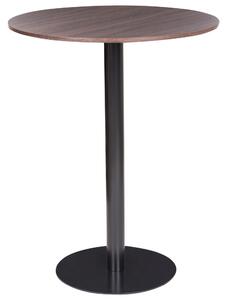 Barový stůl MORELLA Černá/Tmavě hnědá 80 cm 80 cm