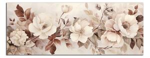 Obraz na plátně Béžové květy