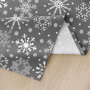 Goldea vánoční prostírání na stůl 100% bavlna - sněhové vločky na šedém - sada 2ks 30 x 45 cm