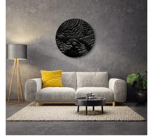 Kamohome Dřevěný obraz na zeď v abstraktním stylu Melodie Barva: Černá