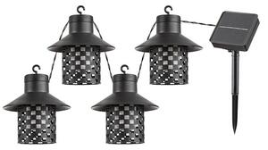 RABALUX 77003 Ximpu solární svítidlo dekorativní - řetěz s lucernami LED 4800mm 0,1W/5lm 2700K IP44 černá, bílá, soumrakový senzor