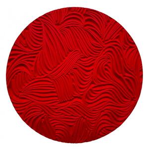 Kamohome Dřevěný obraz na zeď v abstraktním stylu Unique Barva: Červená