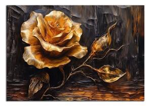 Obraz na plátně Zlatá růže