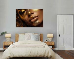 Obraz na plátně Žena se zlatem