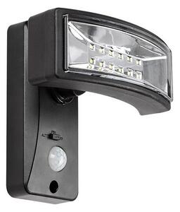 RABALUX 77019 Valpovo solární svítidlo reflektor LED 2,4W/250lm 4000K IP44 černá, průhledná, soumrakový a pohybový senzor