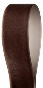 Serviteur Sametová stuha Dark Brown 2,5 cm - 9 m SRT176