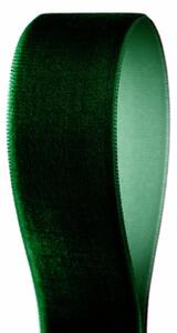 Serviteur Sametová stuha Dark Green 2,5 cm - 9 m SRT177