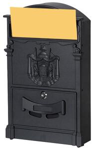 ViaDomo Via Domo - Poštovní schránka Calendula - černá - 25,5x41x9 cm