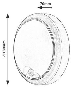 RABALUX 77029 Hitura exteriérové nástěnné svítidlo LED 15W/1500lm 4000K IP54 bílá, soumrakový a pohybový senzor
