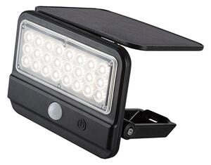 RABALUX 77040 Flaxton solární nástěnné svítidlo se senzorem LED 7W/700lm 4000K IP54 černá, průhledná