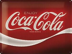 Plechová cedule Coca-Cola - Logo - Red Lights
