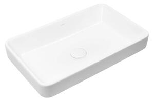 Oltens Fossa umyvadlo 55x34 cm obdélníkový na pult bílá lesk 40801000