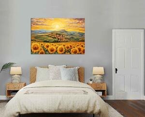Obraz na stěnu Krajinka se slunečnicemi