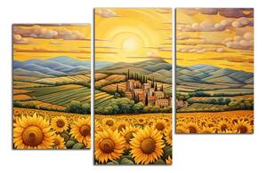 Obraz na stěnu Krajinka se slunečnicemi
