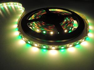RGB+WW LED pásek, 14,4W/m, RGB+ teplá bílá, 10mm, PROFI, 12V, IP20, 60LED/m, 5050