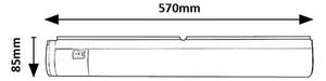 RABALUX 78029 Duddu svítidlo pod kuchyňskou linku LED š570mm 17W/1020lm 4000K IP44 černá, bílá