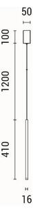 LED Lustr na lanku CASCADE LED/3W/230V 3000K pr. 5 cm