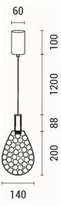 LED Lustr na lanku PERFORATO LED/6,3W/230V 3000K zlatá pr. 14 cm